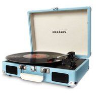 Crosley CR8005A-TU Cruiser Portable Turntable (Turquoise) With Replacement Needle Cleaning Pen, Dust Blower And... N3
