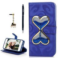 iPhone SE Case, iPhone 5/5S Case,YOKIRIN Stand Wallet Premium PU Leather with Handmade Flowing Glitter Liquid... N38