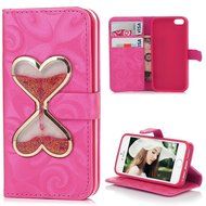 iPhone SE Case, iPhone 5/5S Case,YOKIRIN Stand Wallet Premium PU Leather with Handmade Flowing Glitter Liquid... N39