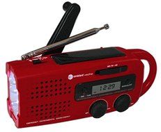 Ambient Weather WR-299 Compact Emergency Solar Hand Crank Weather Alert Radio N3