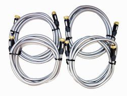4 Pack - Monster F-Pin 6 Foot Coaxial Video Cables (No Frills Packaging)