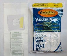 Sharp Vacuum PU-2 Microfiltration Bags - 9 Bags made by Envirocare
