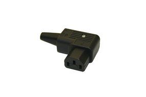 Interpower 83012520 IEC 60320 C13 Angled Rewireable Connector, IEC 60320 C13 Socket Type, Black, 10A/15 Amps Rating...