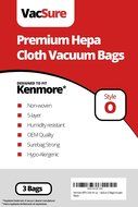 Kenmore HEPA Cloth Vacuum Bags TYPE O &amp; U for Upright Vacs, Panasonic Type U-2 Vacuum Bags by VacSure (3 Bags...