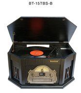 7-in-1 Boytone BT-15TBSB Classic Turntable Stereo System, Vinyl Record Player, AM/FM, CD, Cassette, USB, SD slot... N2