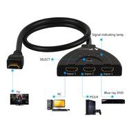 Portta PET0301DU HDMI Switch / Switcher 3 Port 3x1 v1.3 with 1.5 ft Pigtail support 3D 1080p N8