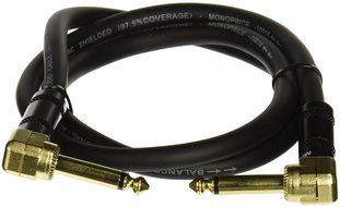 Monoprice 109447 3-Feet Premier Series 1/4-Inch Male Right Angle to Male Right Angle 16AWG Cable