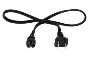 SF Cable 1ft 18 AWG 2-Slot Non-Polarized Power Cord (IEC320 C7 to NEMA 1-15P)