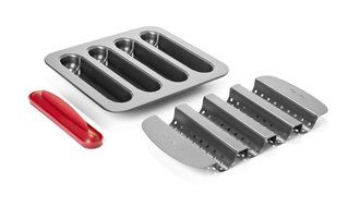 Chef Tony Grease Away Burger Dog Pan, Metallic