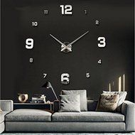 Large diy quartz 3d wall clock Living Room big acrylic watch mirror stickers modern design home decor N3