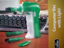 Computer Vacuum with Light -- Removes dust and dirt quickly and easily
