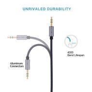 Poweradd Nylon Braided Stereo Audio Cable (3.3ft / 1m) Gold Plated Tangle-Free 3.5mm Male to Male AUX Cable for... N11