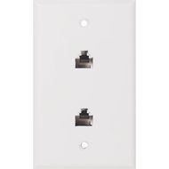 RCA Cat 5/6 F Connector Wall Plate (TPH557R)