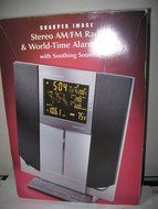 Sharper Image World Time Clock Radio Noaa Soother Sound Su500 N3