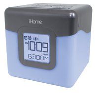 iHome Bluetooth Compact Dual Alarm Clock Radio with Large Easy to Read Backlit Display N2