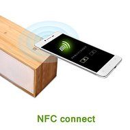 IRISTIME BamBox Bamboo Bluetooth Speaker 4.0 with LED Time Alarm Clock FM Radio (X1) N5