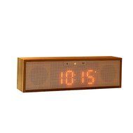 IRISTIME BamBox Bamboo Bluetooth Speaker 4.0 with LED Time Alarm Clock FM Radio (X1) N6