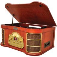 Pyle Home PTCDS1U Classical Turntable with AM/FM Radio CD/Cassette and USB Recording (Discontinued by Manufacturer) N6