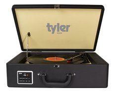 Tyler Bluetooth Briefcase Vinyl Record Player Classic Turntable Stereo System with Built-in Speakers, MP3 Player... N4