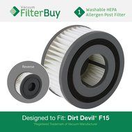 Dirt Devil F15 (F-15) Washable HEPA Replacement Filter, Part # 1-SS0150-000, 3-SS0150-001. Designed by FilterBuy...