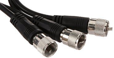 RoadPro RP-18CCP Black 18' CB Antenna Co-Phase Coax Cable with PL-259 Connectors N2