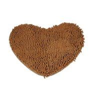 Kingfansion Bedroom Door Mat Heart Shaped Carpet Fluffy Chenille Rug Cushion (Purple) N25