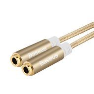 Y Splitter 1-to-2 Stereo Audio AUX Cable, Premium Audiophile Grade One Male to Two Female 3.5mm Jack Adapter Braided... N4