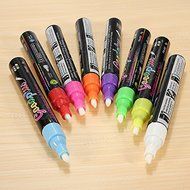 Pink Lizard LED Fluorescent Highlighter Marker Pen Wet Liquid Chalk Pen N2