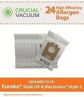 24 Eureka Style Ox &amp; Electrolux Style S Paper Micro Allergen Bags, Compare To Part # 61230, Designed &amp; Engineered...