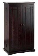 Leslie Dame CD-612W Solid Oak Multimedia Storage Cabinet with Classic Mission Style Doors, Walnut N7