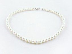 Fashion Women White Chunky Pearl Chain Choker Pendant Statement Necklace Jewelry N3