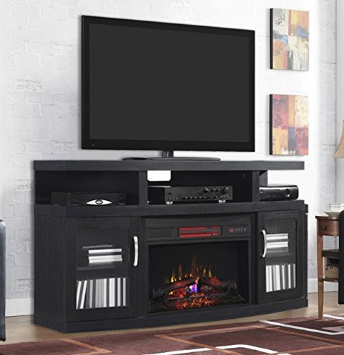Cantilever Infrared Electric Fireplace Media Cabinet - 26MM5508-NB04 N2