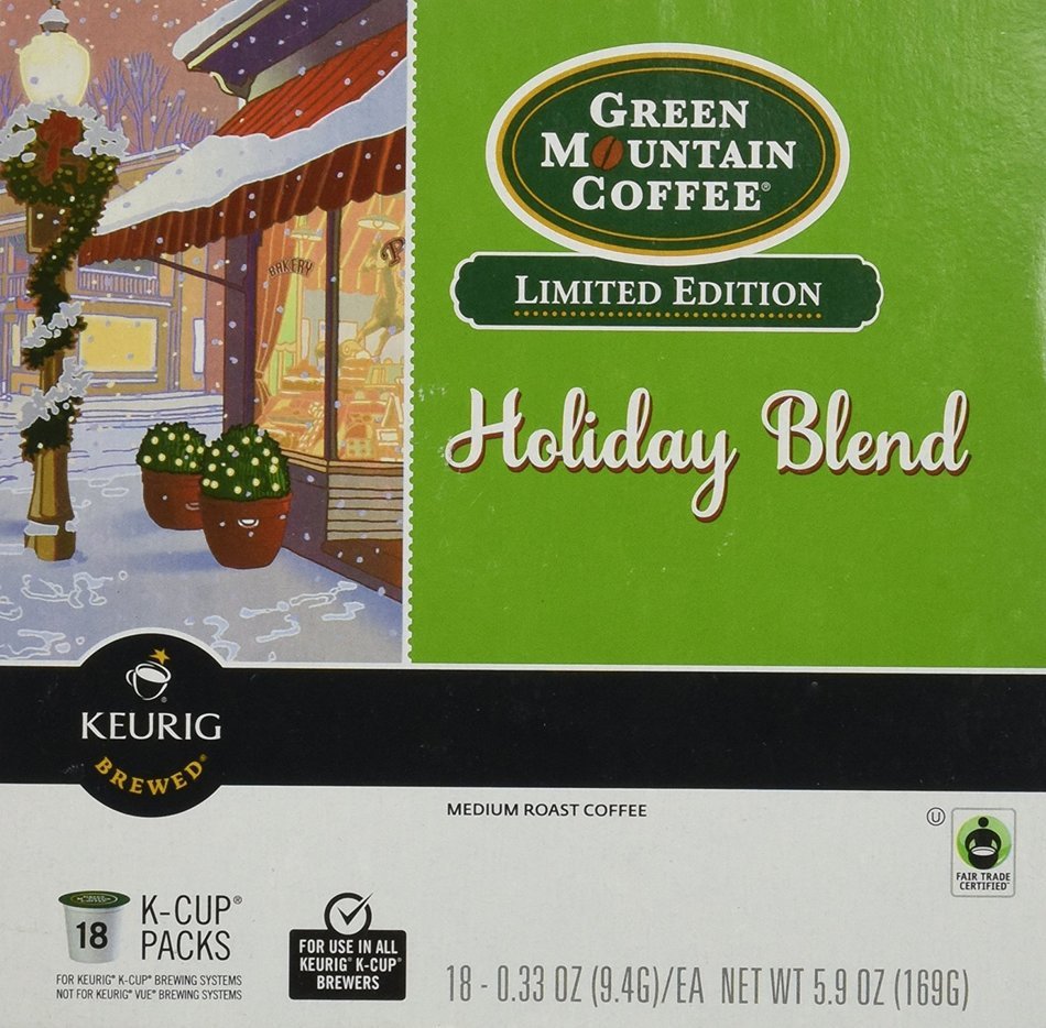 Green Mountain Coffee Holiday Blend Keurig 2.0 K-Cup Pack, 18 Count N3