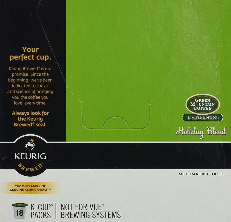 Green Mountain Coffee Holiday Blend Keurig 2.0 K-Cup Pack, 18 Count N4