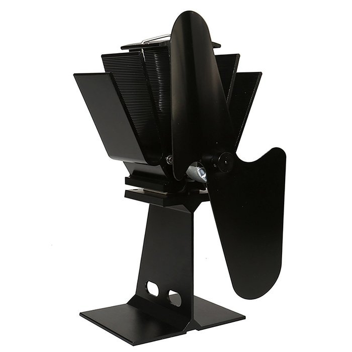 Eco Friendly Heat Powered Wood Stove Fan Same As Caframo Alcona Ecofan - Black
