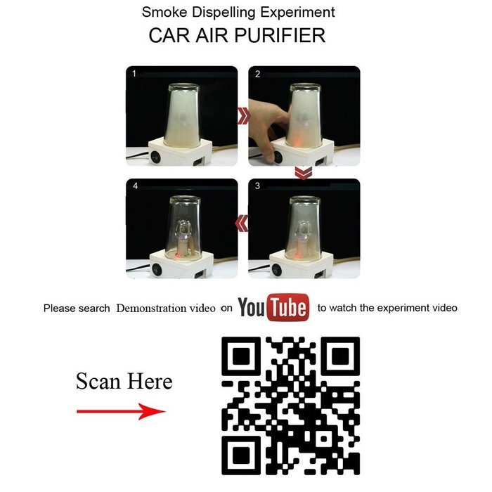Newkey Crystal Car Air Purifier / Car Ionizer / Mini Auto Car Gadget Pure Air Odor Cleaner & Smoke Remover(4,800,000... N4