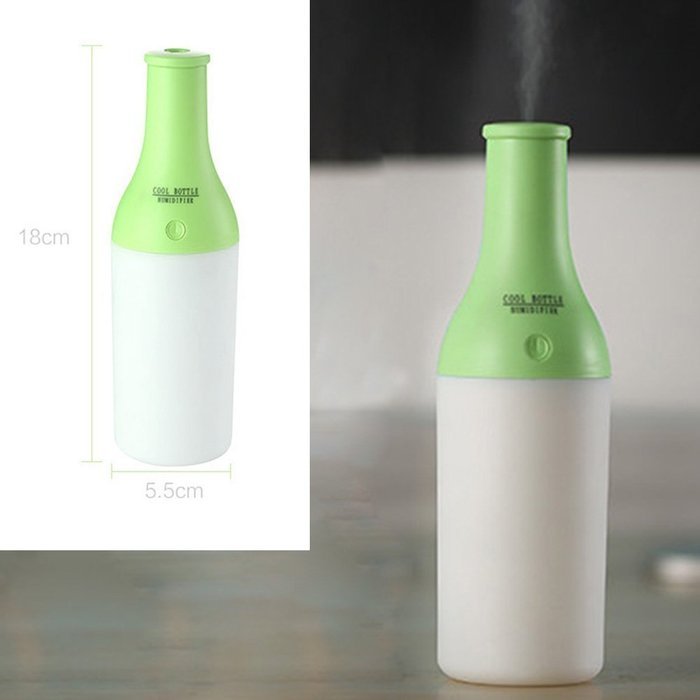 Asiacc&reg; Mini USB Cool Bottle Humidifier/Essential Oil Diffuser/Aromatherapy Mist Maker with LED Light for Office... N16