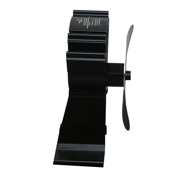 Heat Powered 2 Blade Stove Fan From Boone Hearth for Wood Stoves with FREE Wood Stove Thermometer Included