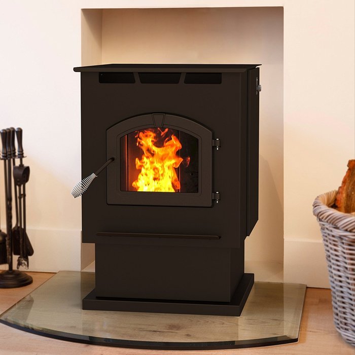 Pleasant Hearth Cabinet Style 50000 BTU's Pellet Stove with 120-Pound Hopper N9
