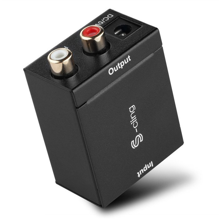 S-ciing Digital to Analog Audio Converter with with Fiber Cable Optical Toslink and Spdif Coaxial Inputs Audio... N5