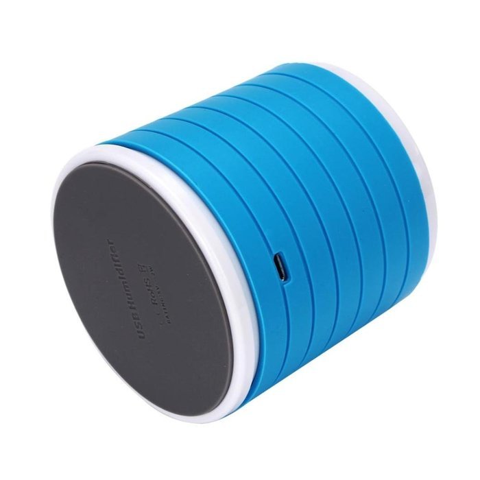 DZT1968 Home Mini Ultrasonic Aroma LED USB Humidifier Air Diffuser Purifier Atomizer blue N4