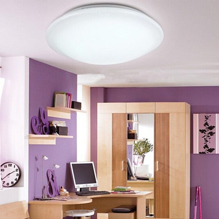 Spritech(TM) Rounded Pure White Acrylic Ceiling Fixture for Bedroom Study Sitting Room Corridor Balcony Hallway... N3