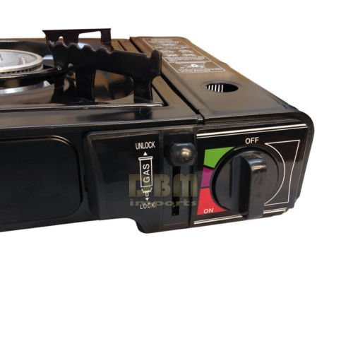 Gourmet Chef Portable Single Butane Gas Stove Camping Patio Tabletop with Case N5