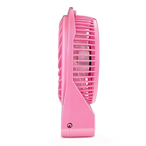 YL-VV@ Taidea UF-TDF02 Mini Portable Mute USB 18650 Rechargeable Battery Fan PC USB Cooler Table Fan with LED... N10