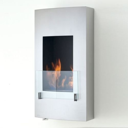 Hollywood Wall Mounted or Built in Fireplace - Stainless Steel