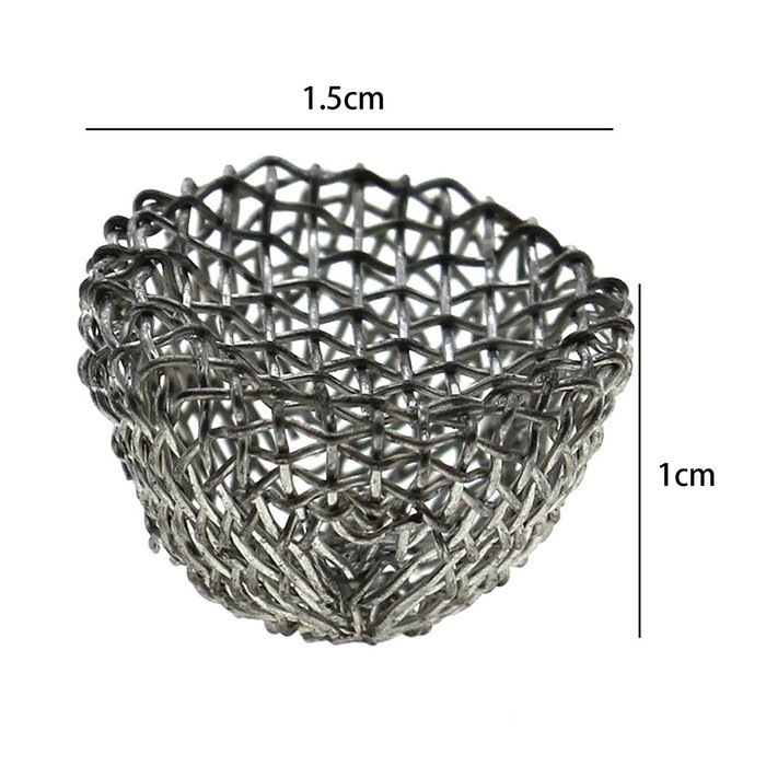 Huayang New 1pcs Silver Tobacco Smoking Pipe Metal Screen Percolator Leach Net Filter 15mm N6