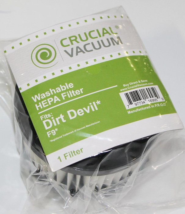 4 Dirt Devil F9 WASHABLE, REUSABLE Vacuum HEPA Filter; Compare With Dirt Devil Part #3DJ0360000, 2DJ0360000 N2
