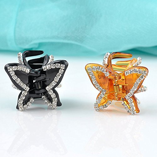 Girls Crystal Butterfly Rhinestone Claw Hairpin Women Hair Clamp Accessory Clip
