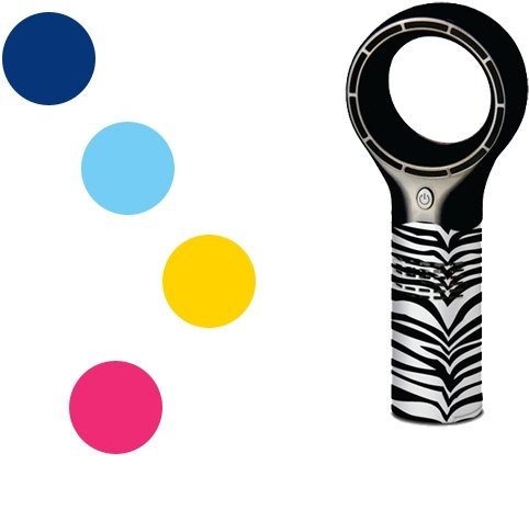 Breezee Bladeless Personal Fan Zebra Print