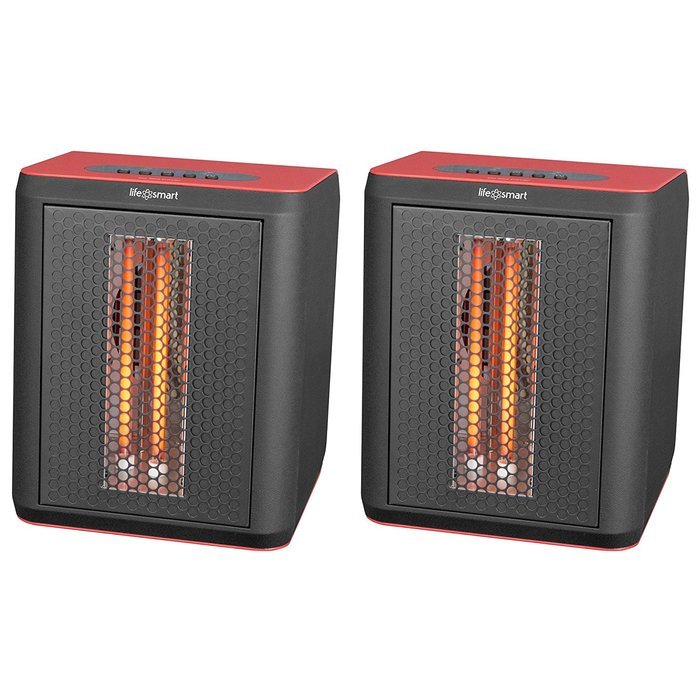 (2) Lifesmart 3 Element Quartz Desktop Heater & Fan N2